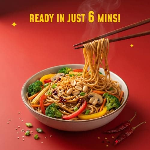 MasterChow Zero maida noodles | whole wheat noodles | 21 Grams of protein | No Preservatives and MSG (Pack of 1) — image 7