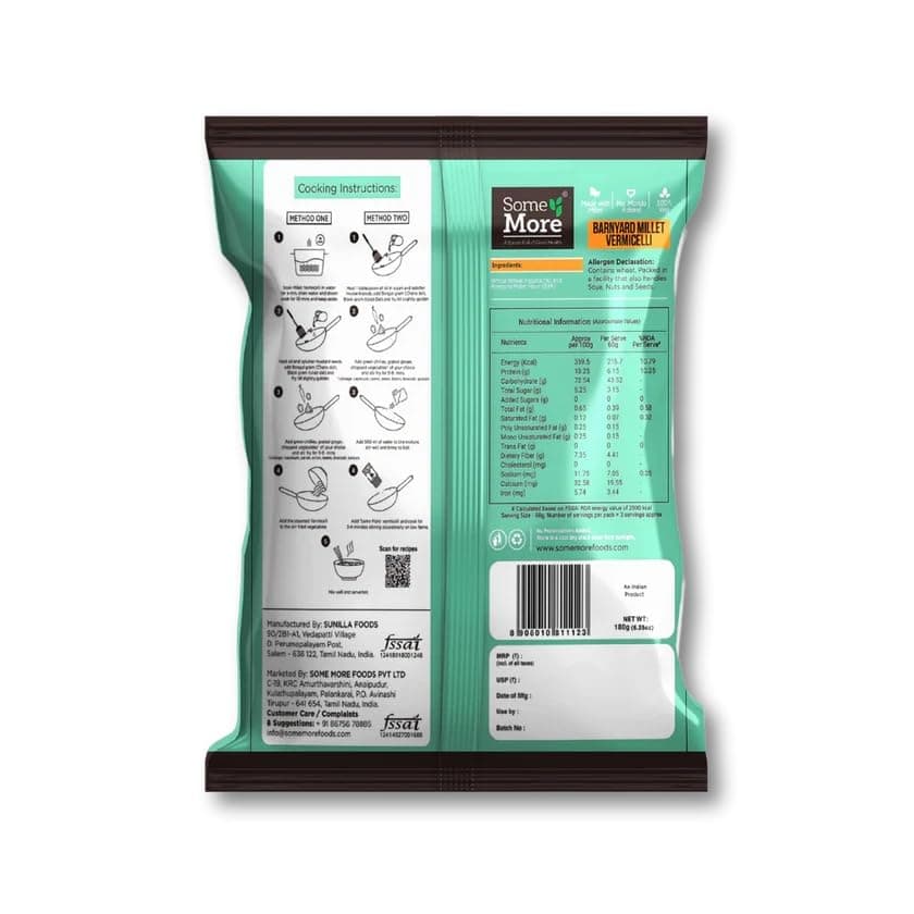 SOME MORE ﻿Barnyard Millet Sevai 180g | Instant Millet Sevai | Traditional Grain Food | Quick Cook Pack | Healthy Millets Meal | Easy Preparation Mix | Kitchen Use Food Pack — image 2