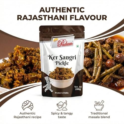 JAIN PADAM Ker Sangri Pickle | Traditional Rajasthani Achar | Authentic Spicy & Tangy Taste | Homemade Style Pickle 200gm — image 4