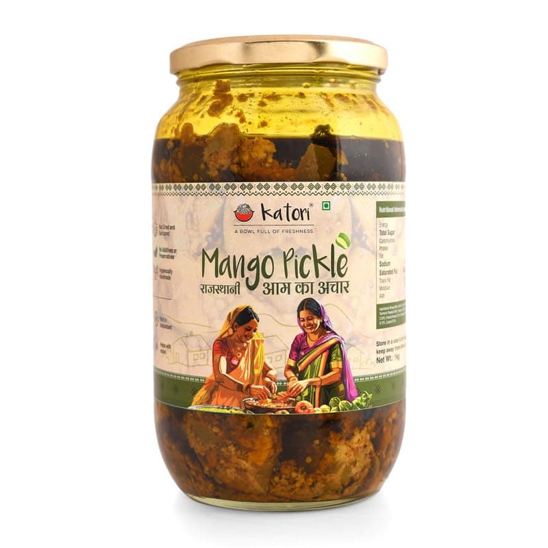 Katori Amla Pickle 450g | Traditional Homemade Amla Achar | Sun Cured Indian Gooseberry Pickle in Mustard Oil | No Preservatives | No Onion and Garlic — image 7