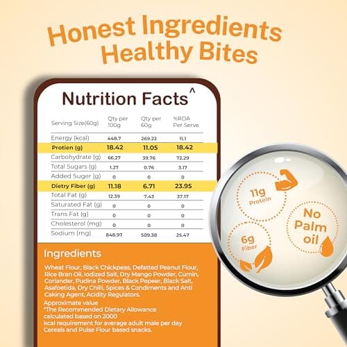 Chat Khakhra | JAIN | Crispy | Ready To Eat | High Protein High Fiber| No Palm Oil | 200g Vacuum Pack Of 2 — image 2