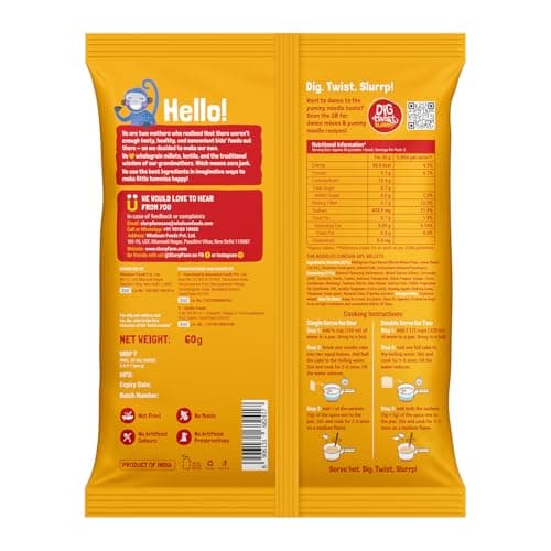 Slurrp Farm No Maida, No MSG Instant Noodles | Magic Masala | Not Fried, Millet Noodles, 6 X 57 g — image 2