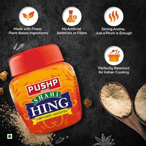Pushp Shahi Hing | 50g | Strongest Hing Powder | Asafoetida with Strong Aroma & Authentic Flavor | Quality Blend | Perfect for Cooking & Seasoning | No Preservatives (Pack of 1) — image 5