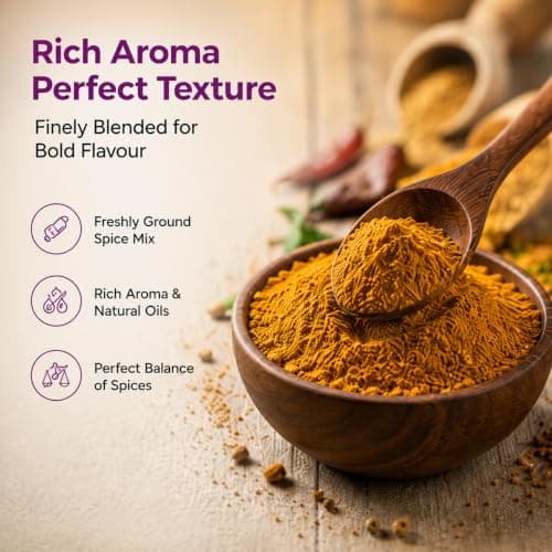 Shasha Sambhar Masala 100g - Spice Mix for Authentic South Indian Sambhar - No Onion or Garlic - From the House of Pansari — image 4