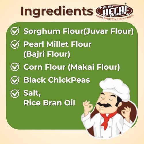 Malti Grain Khakhra JAIN | Gluten Free | Crispy| Ready To Eat | High Protein High Fiber| No Palm Oil | 200g Vacuum Pack Of 2 — image 4