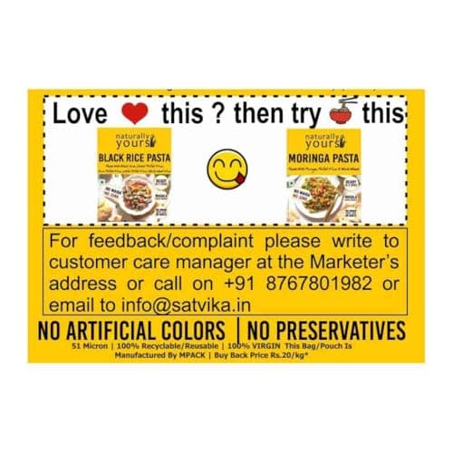 Naturally Yours Black Rice Pasta – Macaroni Made with Black Rice, Millet & Whole Wheat | High Protein, No Maida, Not Fried, No Onion No Garlic, 100% Jain Friendly | Ready in 5 Mins | 175g (PACK OF 3) — image 7