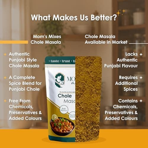 Mom’s Mixes Chole Masala (Chole Masala Powder) | Pre-Mix Masala | No Onion No Garlic (Jain Friendly) | Authentic Punjabi Taste | No Preservatives | 100g — image 8