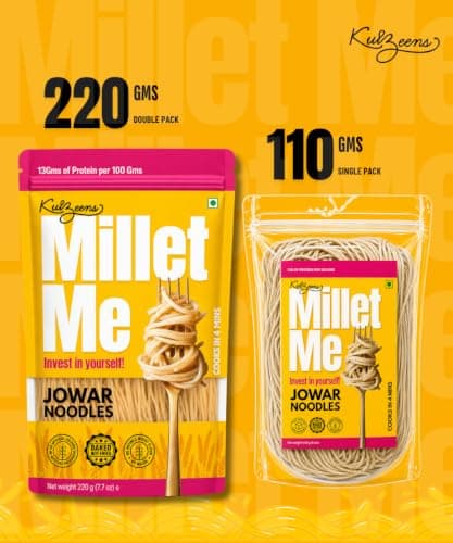 Millet Me by Kuizeens Gluten-Free Jowar Noodles - 220G (Pack of 2 ) | High-Protein SorghumNoodles | Gluten-Free Delight | Easy-to-Make | No MSG | No Preservatives | Low Glycemic |Jain | No Onion & Garlic — image 3