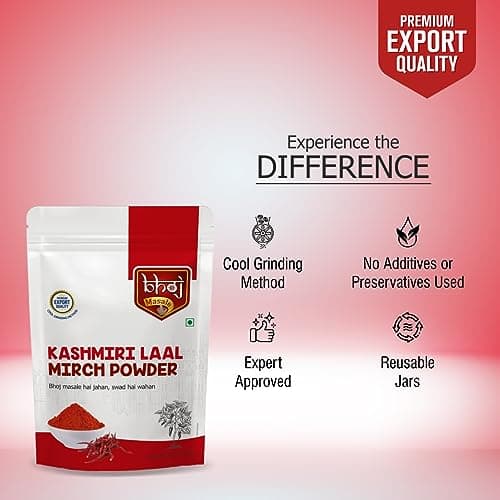 Bhoj Masale Kashmiri Lal Mirch Powder 200gm | Red Chilli Powder |Kashmiri Red Chilli Powder For Daily Cooking | Absolute Purity | No artificial colors And Preservatives — image 4
