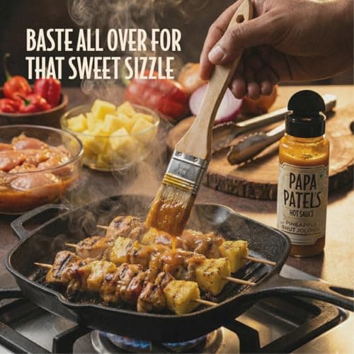 Papa Patel’s Pineapple Bhut Jolokia Hot Sauce (250g) — Real Pineapple (25%) | Authentic North East Indian Ghost Peppers | The Ultimate Sweet-Heat Balance | Slow-Crafted for Gourmet Depth | Artisanal Fire & Pure Flavor | No MSG, Vegan & Gluten-Free — image 6