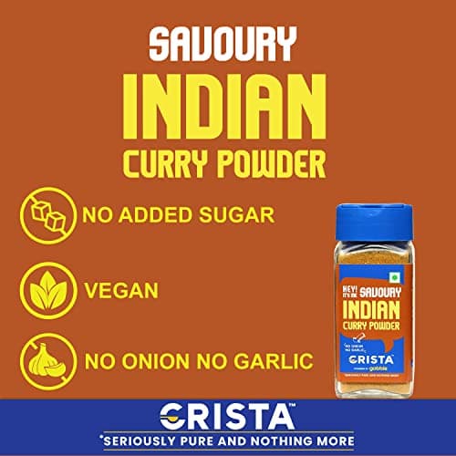 CRISTA 45 gms, Savoury Indian Curry Powder | Multipurpose Flavourful Blend | All Spices Powder | No Added Sugar | No Onion | No Garlic | Vegan | Zero added Colours, Additives & Preservatives — image 4