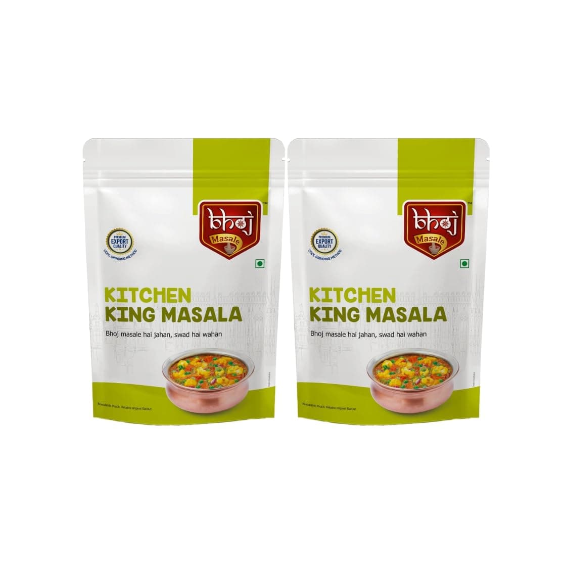 Bhoj Masale Kitchen King Powder Combo Pack of 2 (200GM Each) | Aromatic Spice for Flavorful Indian Cooking | For Flavorful Cooking | No Artificial Flavor Added. No colour, no preservatives, no onion and no garlic ( Jain Masala ) — image 2