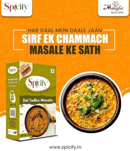 Spicify Dal Tadka Masala - 100g | Ready to Use Instant Spice Mix | No Onion No Garlic No MSG | Authentic & natural Spice Blend — image 5