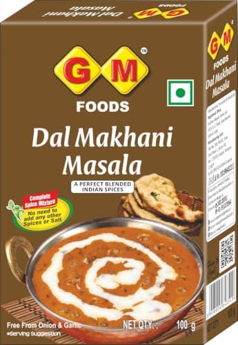 GM Foods Dal Makhani Masala 100g | Authentic Indian Style Spice Mix | Rich & Creamy Flavour | No Onion & Garlic | Easy to Cook | Ready to Use Masala for Restaurant-Style Dal at Home