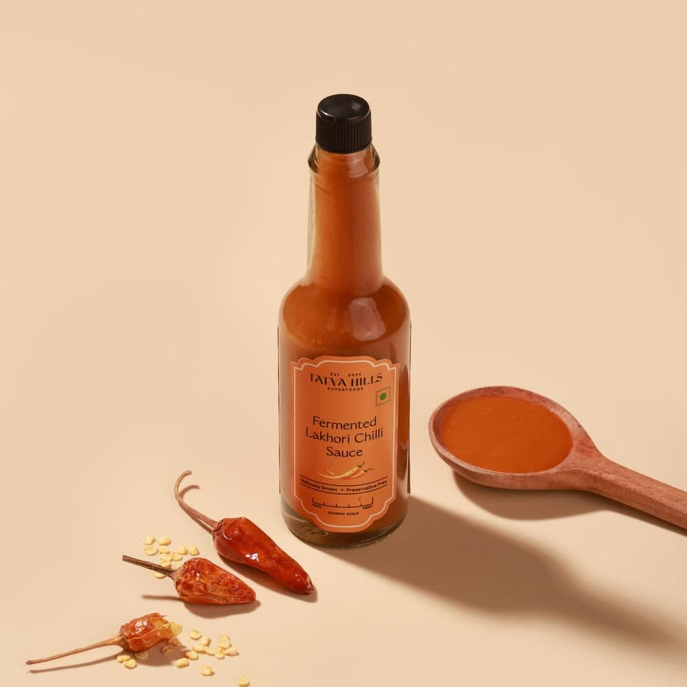 TatvaHills Superfoods Fermented Lakhori Chilli Sauce | Hot & Spicy | Himalayan Aged Chillies | No Preservatives | Perfect for Noodles, Momos, Pizza & Dips | 60g — image 4