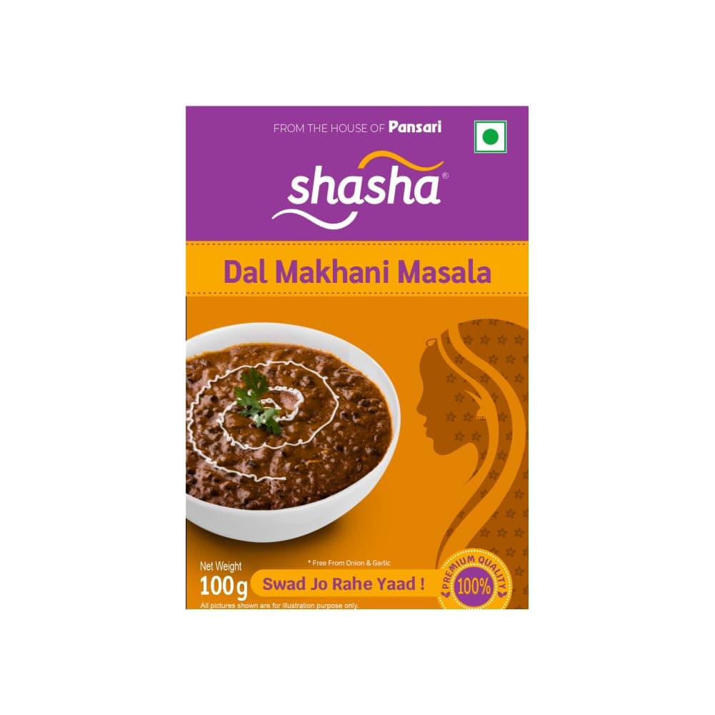 Shasha Dal Makhani Masala 100g - Spice Mix for Rich and Creamy Dal Makhani - No Onion or Garlic - From the House of Pansari