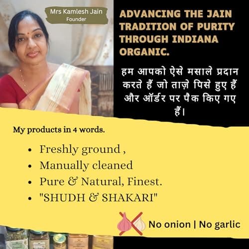 Indiana Organic Sambar Masala Powder -150 gram | No onion & garlic | freshly pack on order | Blend Of Hing, curry leaf, lentils and spices | No preservatives or clumping agent | Authentic South Indian Blend — image 3