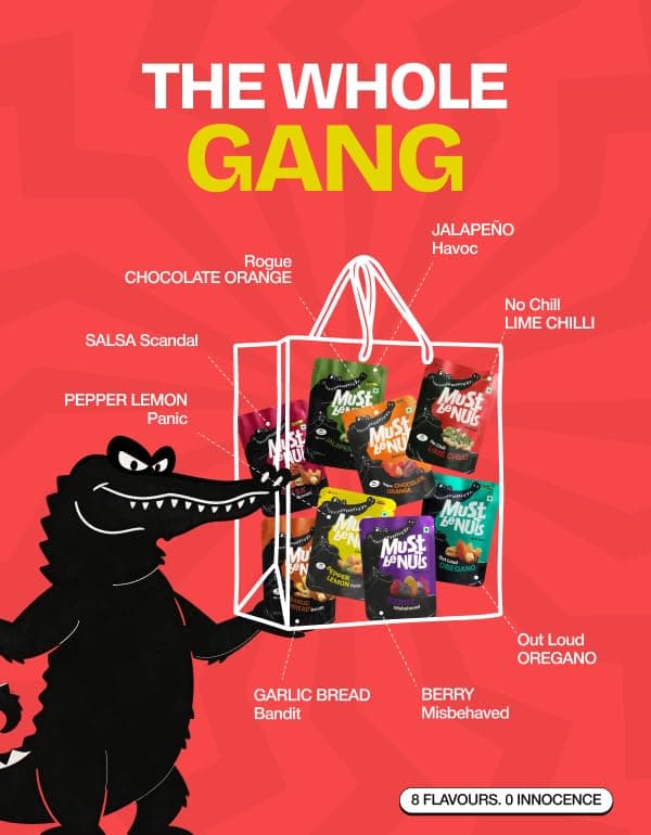Must Be Nuts No Chill Lime Chilli Seed Mix | Tangy & Spicy Snack | Sunflower, Pumpkin, Watermelon & Sesame Seeds | High Protien Snack | 100% Veg | For On the Go Munch (Pack of 5) — image 5