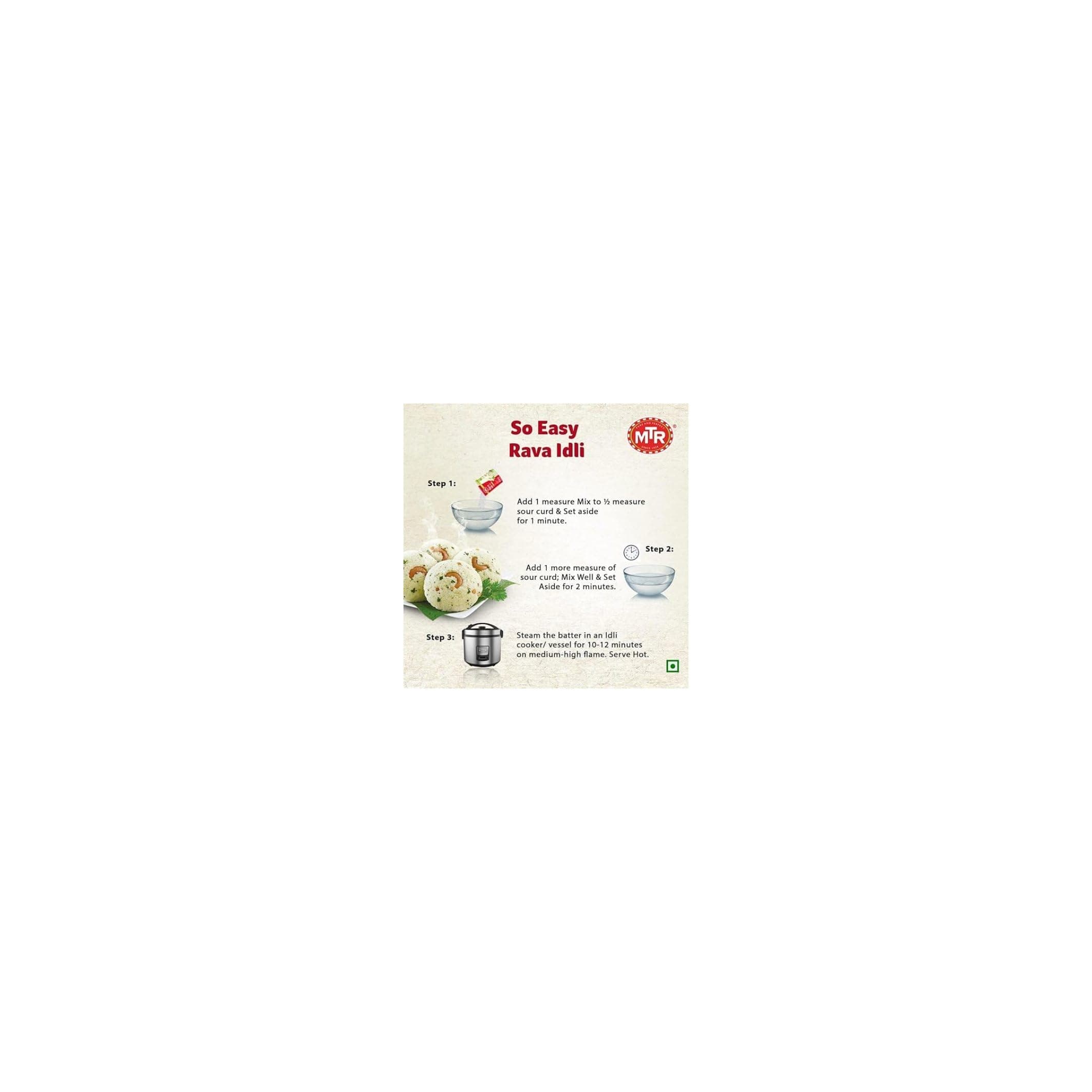 MTR Rava Idli Mix - Breakfast Mix | Quick Breakfast | Instant Ready to Cook Mix | Ready-To-Make South Indian Breakfast | 500g — image 6