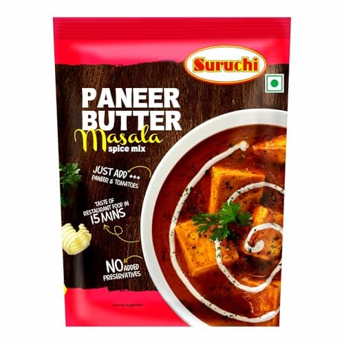 Suruchi Paneer Butter Masala 50g, Ready to Cook Spice Mix, Natural Ingredients, No Onion No Garlic Paneer Masala Premix, Aromatic Spice Blend (Pack of 1)