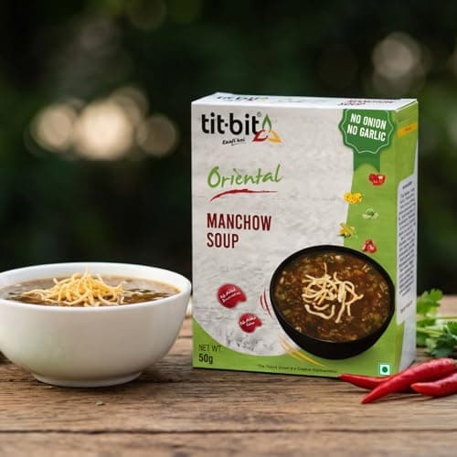Tit-Bit Veg Manchow Soup Pack of 5 (250g), Hot and Spicey Chinese Soup, No Onion No Garlic Ready-to-eat Manchow Soup Packets for Easy Preparation — image 5