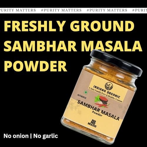 Indiana Organic Sambar Masala Powder -150 gram | No onion & garlic | freshly pack on order | Blend Of Hing, curry leaf, lentils and spices | No preservatives or clumping agent | Authentic South Indian Blend — image 4