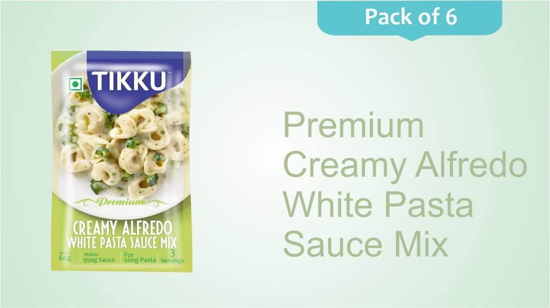 Tikku Creamy Alfredo White Pasta Sauce Mix - 60g Pouch (Pack Of 6) — image 3