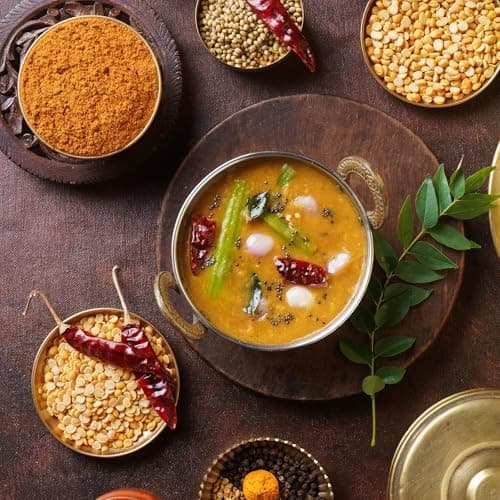 Sweet Karam Coffee Sambar Powder (Podi) – 180 grams | No Onion or Garlic | Authentic Homemade South Indian Masala | 100% Natural & Organic Ingredients | Aromatic, Healthy & Flavorful Spice Blend — image 2