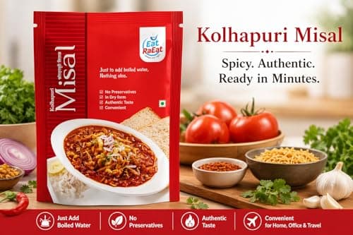 RaEat Foods Ready-to-Eat Kolhapuri Misal | Authentic Maharashtrian Spicy Curry | Just Add Hot Water | No Preservatives | Serves 3-4 — image 2