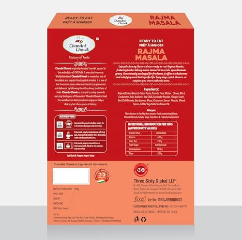 Chandni Chowk Ready to Eat Rajma Masala, Pure Veg, Just Heat and Serve | Restaurant Style Ready to Cook Rajma Masala | No Preservatives Or Artificial Colors | 285gm Pack of 1 — image 3