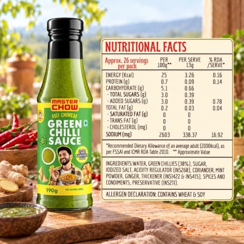 MasterChow Green Chilli Sauce - 190g — image 2