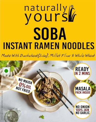 Naturally Yours Soba Instant Ramen Noodles | Buckwheat, Millet & Whole Wheat | High Protein & Fiber | No Maida, No MSG, Not Fried | No Onion No Garlic, Jain Friendly | Ready in 2 Minutes | 175g Pack 3 — image 4