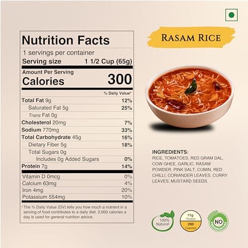 Instabites Ready to Eat Rasam Rice Cup 65g, No Added Preservatives and Ready to Eat in Minutes - Pack of 1 — image 2