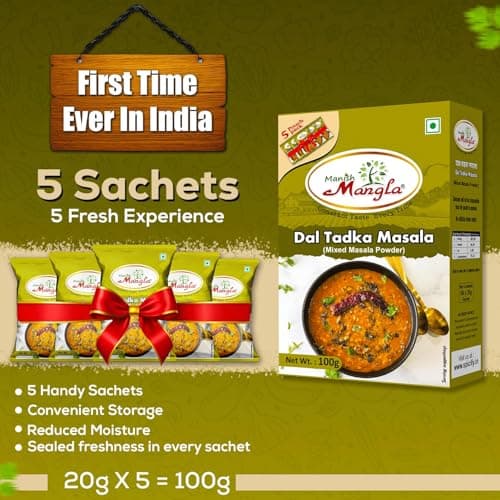 Manish Mangla Dal Tadka Masala 100g (Pack of 2) | Authentic Indian Spice Mix | No Onion No Garlic | Fresh Hygienic Pack | Perfect Blend for Rich & Flavorful Dal — image 2