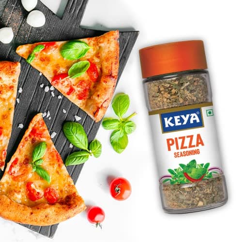 Keya Pizza Seasoning | All Natural & Healthy Spice Blend for Pizza, Pasta & More | Glass Bottle | Premium Herbs and Spices | Contains Freeze dried herbs| Export Quality | No Preservatives | The rich aroma that lasts | 45g — image 6