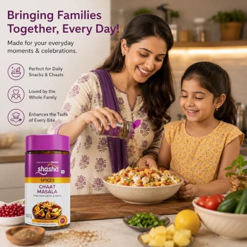 Shasha Chaat Masala 100g - Spice Mix for Tangy and Flavorful Chaat - No Onion or Garlic - From the House of Pansari — image 7