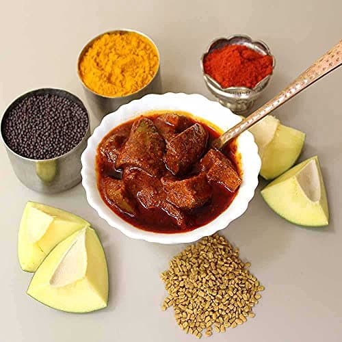 Jain - Mango/Avakaya Pickle Without Garlic - Super Delicious (Made for Jains) Aam Ka Achaar - Homemade and Handmade (250 Grams) — image 2