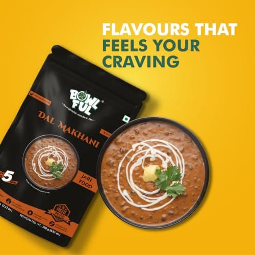 Bowlful Dal Makhani Jain, 65 GMS Each, Pack of 3, Creamy Dal with Richness of Butter and Spices. 100% Natural, Freeze Dried Food — image 6