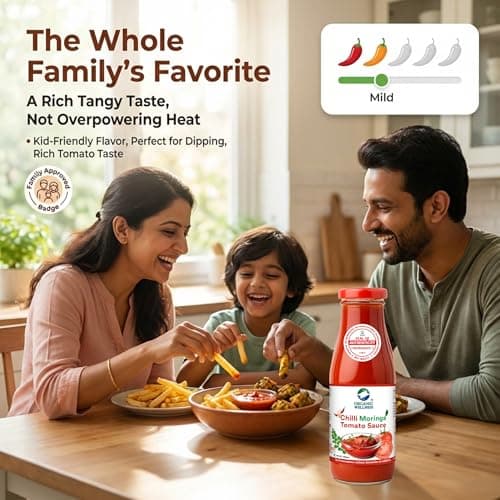 Organic Wellness Moringa Tomato Red Chilli Sauce Bottle I No Added Preservatives Or Colors | All Natural Ingredients | No Onion & Garlic |100% Veg & Fresh Tomatoes Used (350 Gram - Pack Of 1) — image 7
