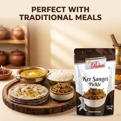 JAIN PADAM Ker Sangri Pickle | Traditional Rajasthani Achar | Authentic Spicy & Tangy Taste | Homemade Style Pickle 200gm — image 6
