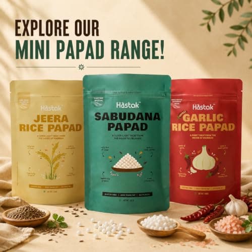 Hastak Sabudana Papad Ready to Fry | For Vrat & Fasting | No Onion & Garlic — image 7