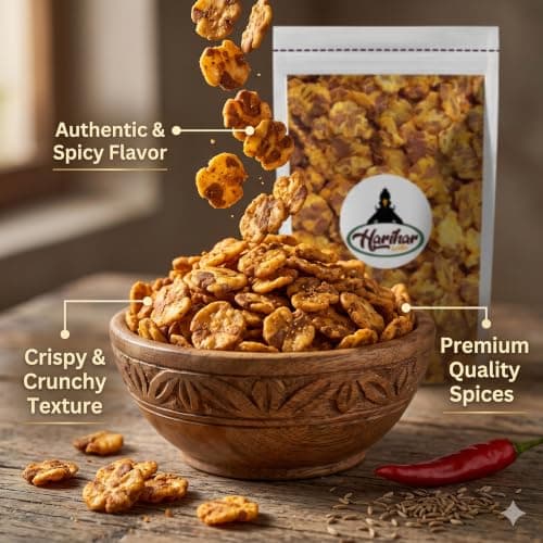 HARIHAR KRIDHA Chana Jor Garam 900g - Healthy Namkeen Snacks For Diet - High Protein Snack - Chana Chur Garam | Cholesterol Free & Transfat Free Chana Snack (450 Gram x Pack of 2) — image 3