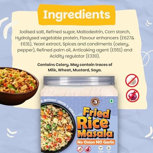 Brew Lab Fried Rice Masala | No Onion No Garlic | Restaurant-Style Chinese Masala | Quick & Easy Cooking | Multipurpose Seasoning for Fried Rice, Noodles & Vegetables 250g — image 6