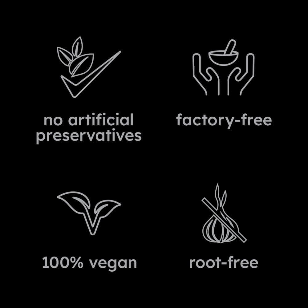 SMALLBATCH Root Free Three Chillies Picante Schezwan Sauce, Jain Friendly, No Onion No Garlic, Gourmet Condiment, Spread, Marinate, Saute, Stir-Fry, Dip, Chips, Paneer, Pizza, Tofu, Jbatch - 180gms — image 5