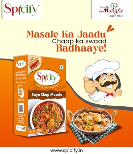 Spicify Soya Chaap Masala Powder 100g | Authentic Natural Flavor with Cumin, Fenugreek & Mustard Seeds | No Onion No Garlic No MSG Blended Spice Mix | Ready Powder Masala — image 5
