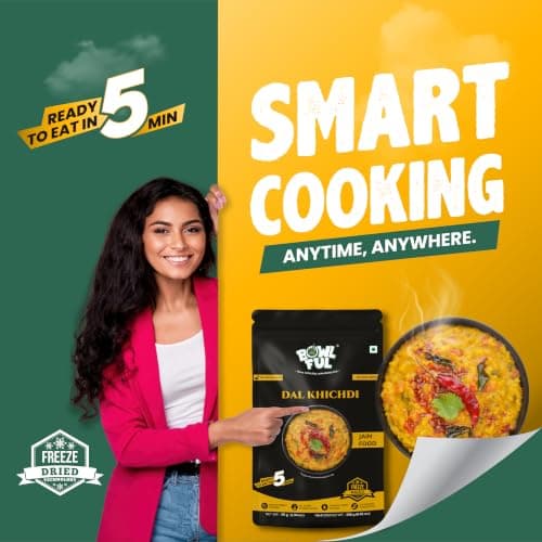 Bowlful Jain Dal Khichdi | No Onion No Garlic | Simple & Digestive Rice Lentil Meal | Instant Ready Food | 55g Net Weight (250g After Rehydration) | Pack of 3 | No Added Preservatives & Colours | Microwaveable — image 6