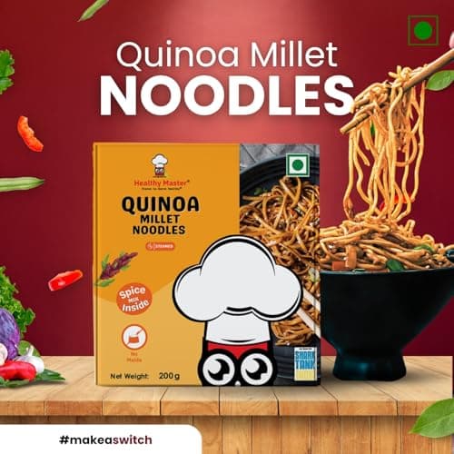 Healthy Master Quinoa Millet Noodles | 2 Pack x 200g | No Maida, No MSG | Not Fried | Ready to Cook | Vegan Noodles | Healthy Noodles for Kids & Adults — image 3