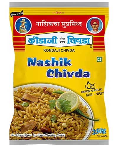 KONDAJI CHIVADA (कोंडाजी चिवडा)| Nashik Special Chivda without Onion Garlic| Jain Chivda | Pack of 3-250gm each (Total - 750gm) |No artificial colour, No Flavour, No preservative — image 7