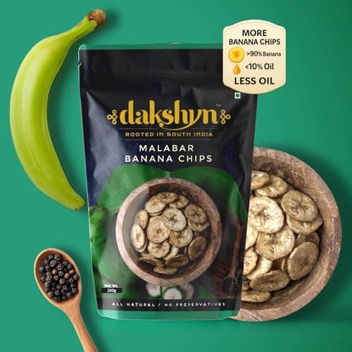 Dakshyn Malabar Salt n Pepper Banana Wafer Chips with Rock Salt (200g x Pack of 2) | Jain Snacks For Fasting Upvas | Oil Free Snacks | Healthy, Gluten Free, Vegan, Plant Based | Falahari Snack — image 8