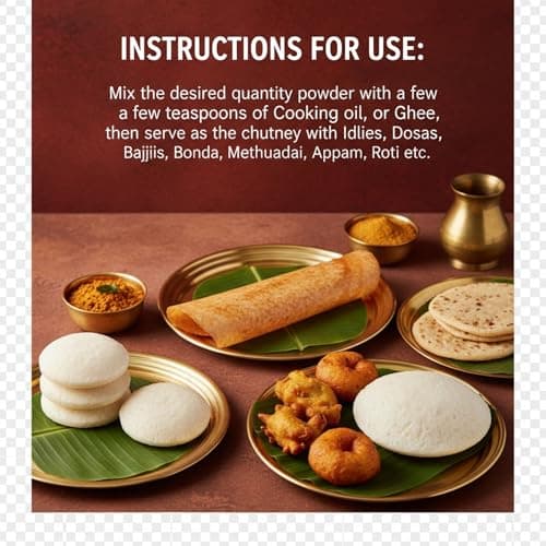 6Flavors Idli Podi Powder 250g | Chutney Powder | Podi Masala South Indian | Gunpowder Podi for Idli, Dosa & Rice | No Onion No Garlic No preservatives | Flavor: (Extra Spicy) — image 7